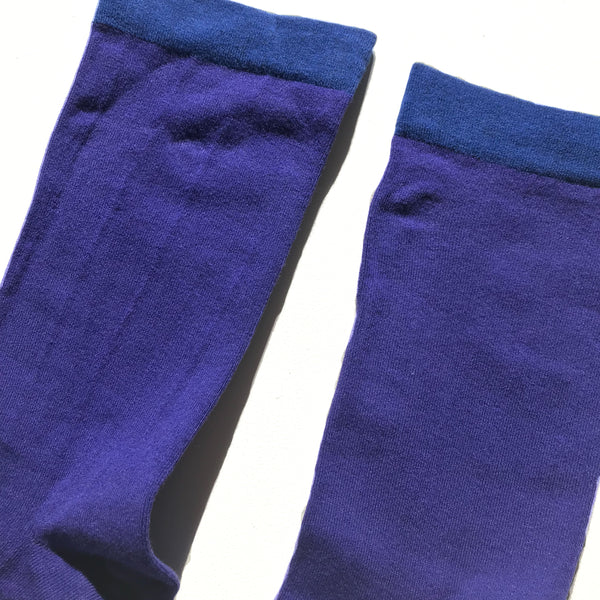 Purple Stretchly Crew Socks