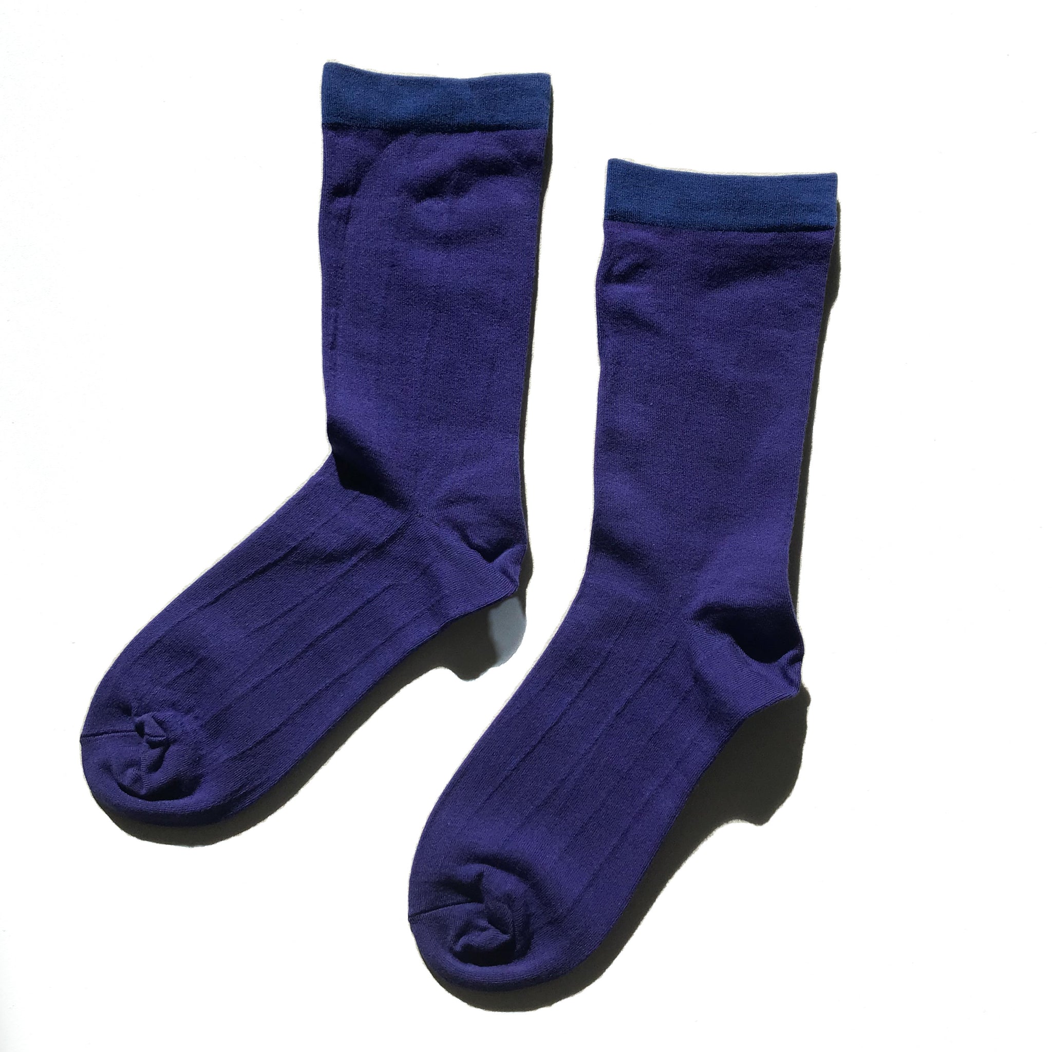 Purple Stretchly Crew Socks